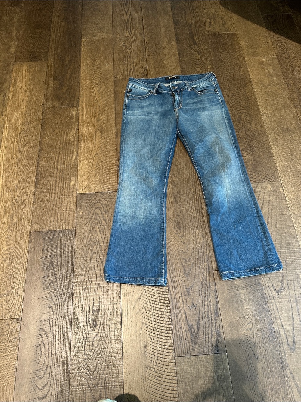 Serfontaine Women's Flared Jeans in Medium Blue Wash